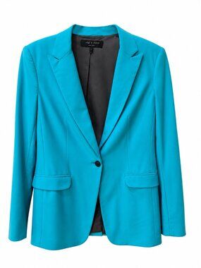 Rag & Bone Women's 42nd Street Blazer Bluebird Tailored Turquoise Blazer Size 4